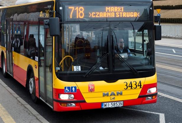 Autobus linii 718 do Marek. Fot. ZTM