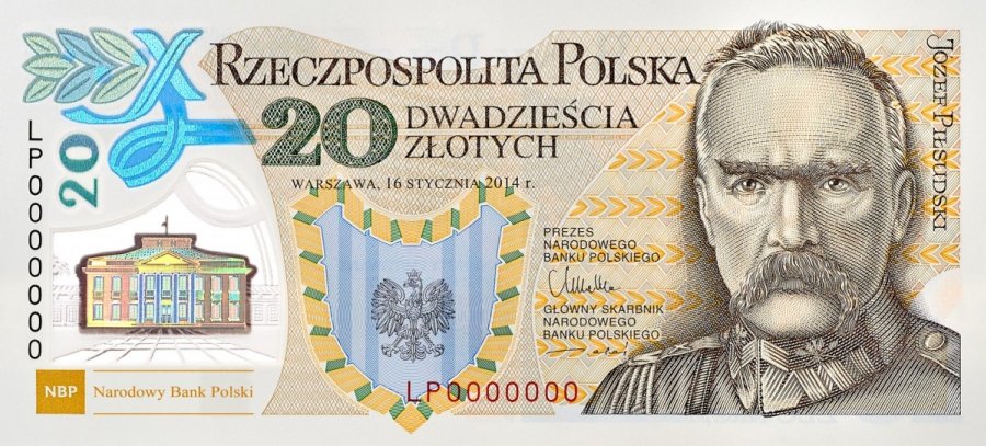 Banknot z wizeunkiem Józefa Piłsudskiego. Fot. NBP