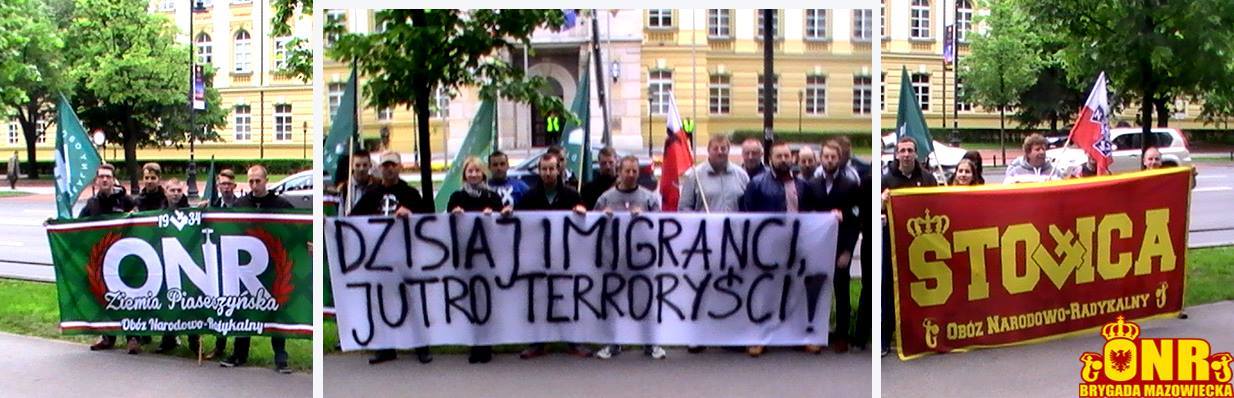 Protest ONR przed KPRM. Fot. ONR