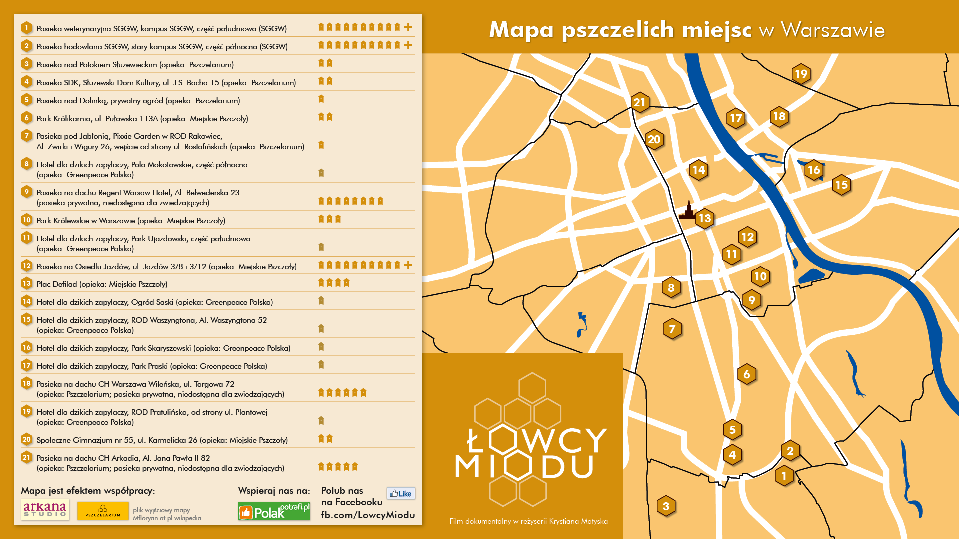 Pszczela mapka. Fot. "Łowcy miodu"