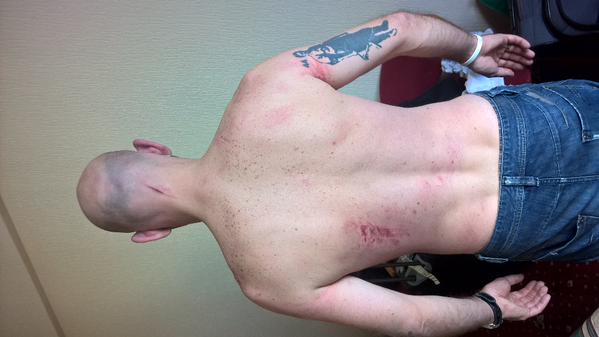 Fot. @2112/Twitter {"Dynamo - Kucza Grupki miejscowych polują na Polaków. Czatują w okolicach Majdanu. ")