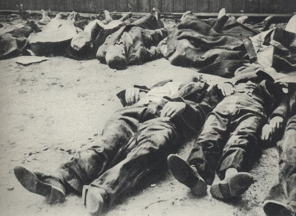 Ofiary rzezi na Woli. Fot. Miasto Nieujarzmione, Warszawa: Iskry, 1957 / Wikipedia
