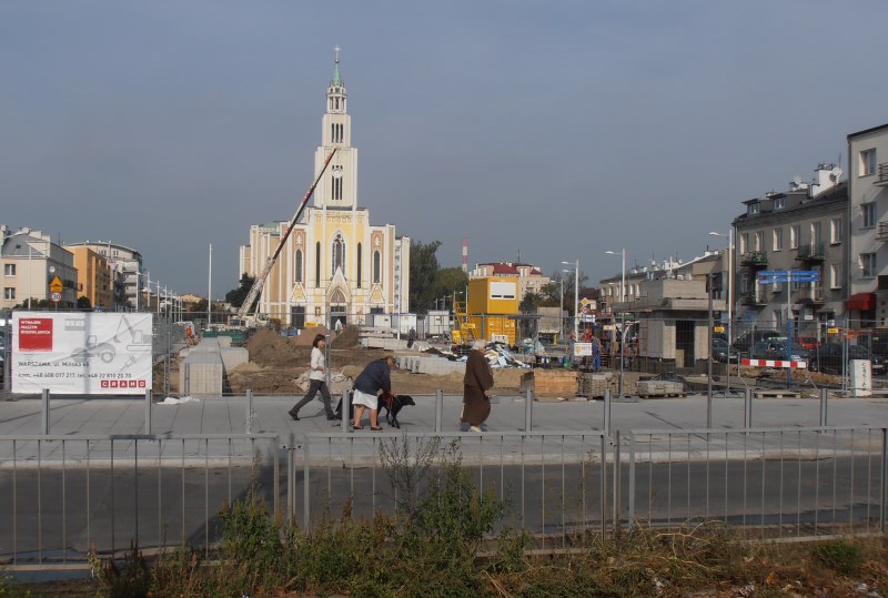 Plac Szembeka podczas remontu. Fot. warszawa.wikia.com