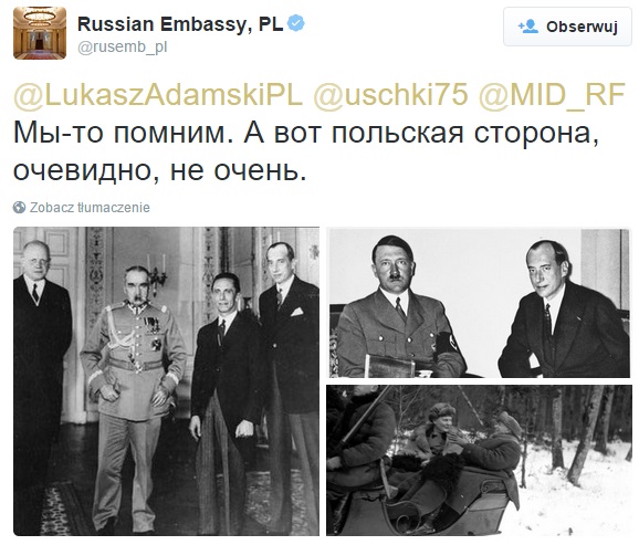 Fot. Ambasada Rosji w Warszawie / Twitter