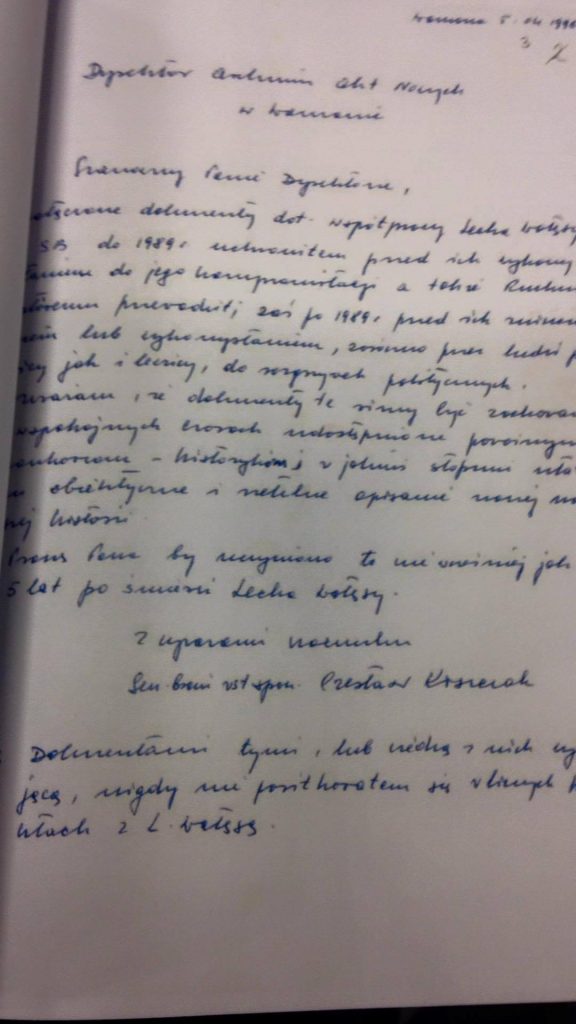 List Czesława Kiszczaka fot. Warszawa w Pigułce