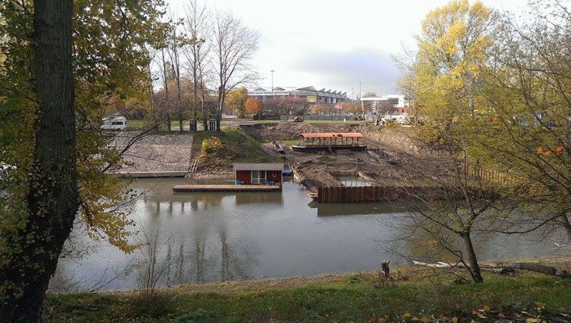 Prace w Porcie Czerniakowskim. Fot. Warszawa w Pigułce