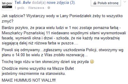 Fot. Restauracja Tel Aviv / Facebook