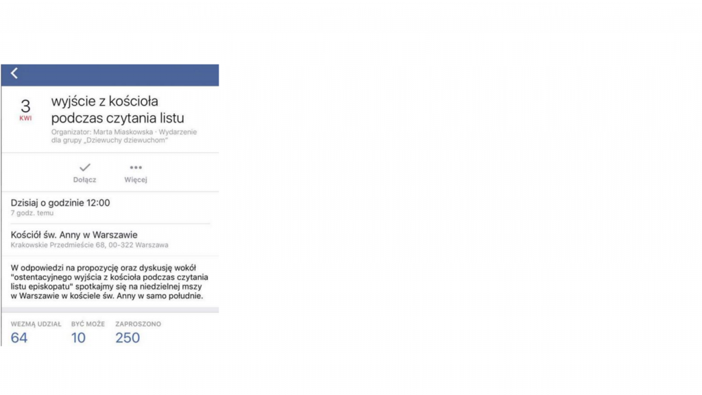 Fot. Facebook/ Duszpasterstwo Akademickie św. Anny w Warszawie