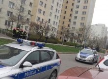 ulica z radiowozami na Ursynowie