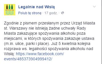 Fot. Facebook/Legalnie nad Wisłą
