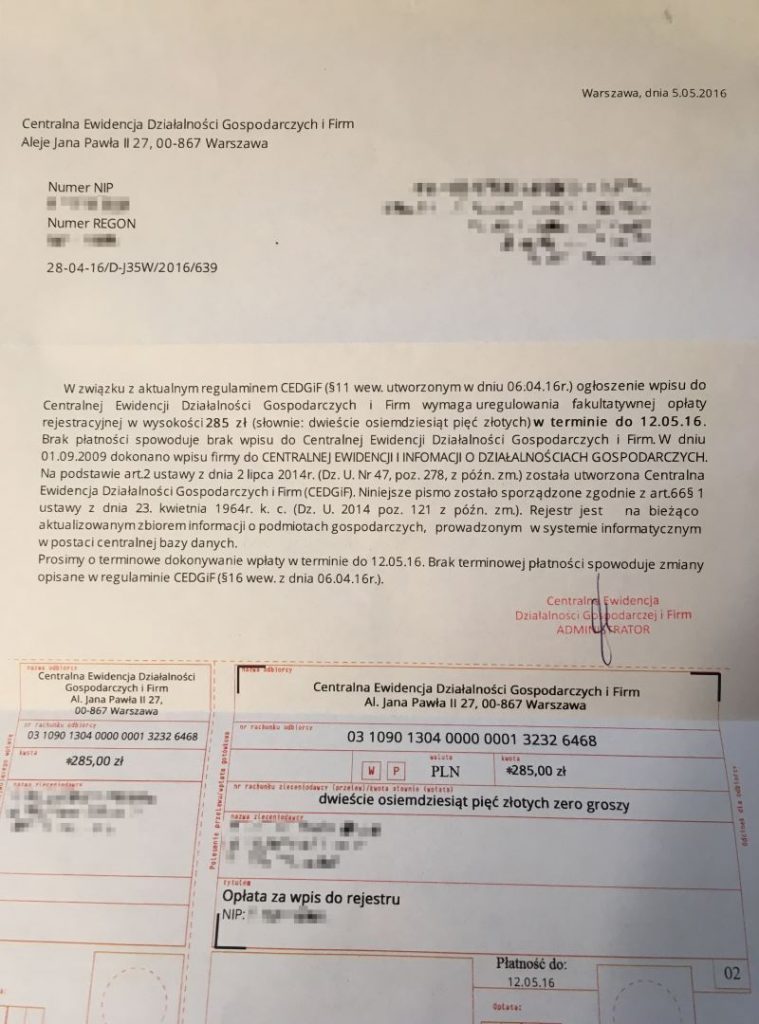 Fot. Dostarczone redakcji pismo