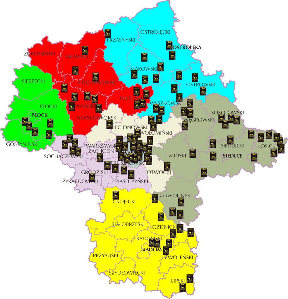 Czarne punkty na Mazowszu