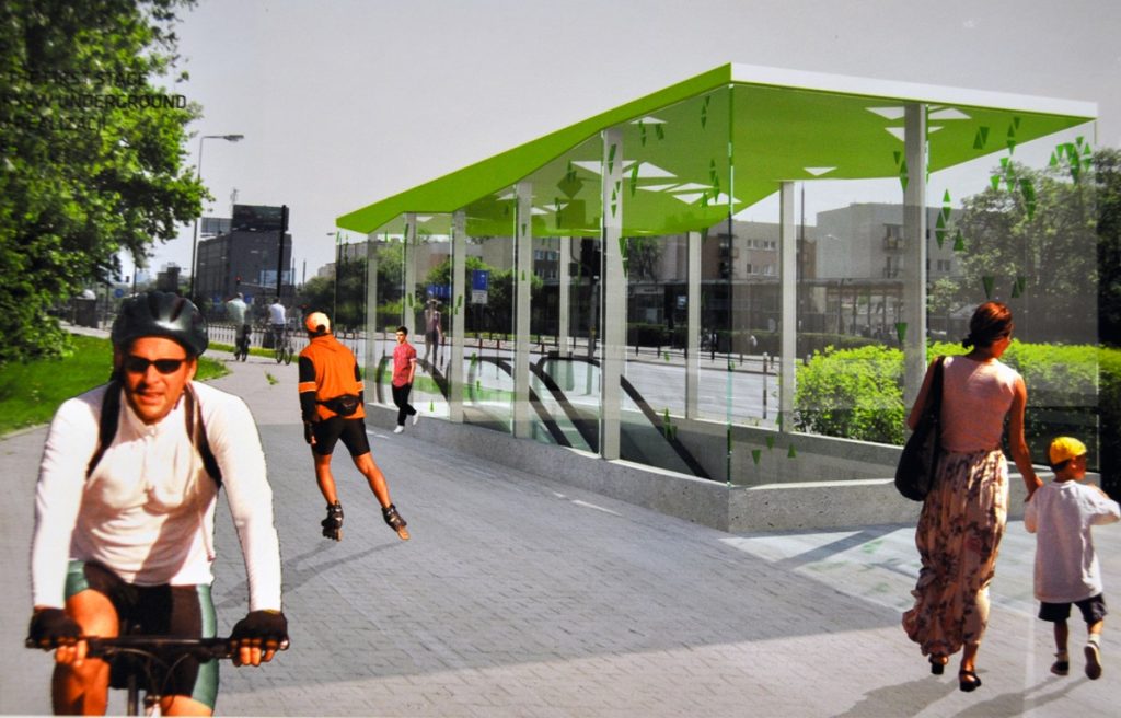 Wejście do stacji metra Księcia Janusza. Fot. UM Warszawa