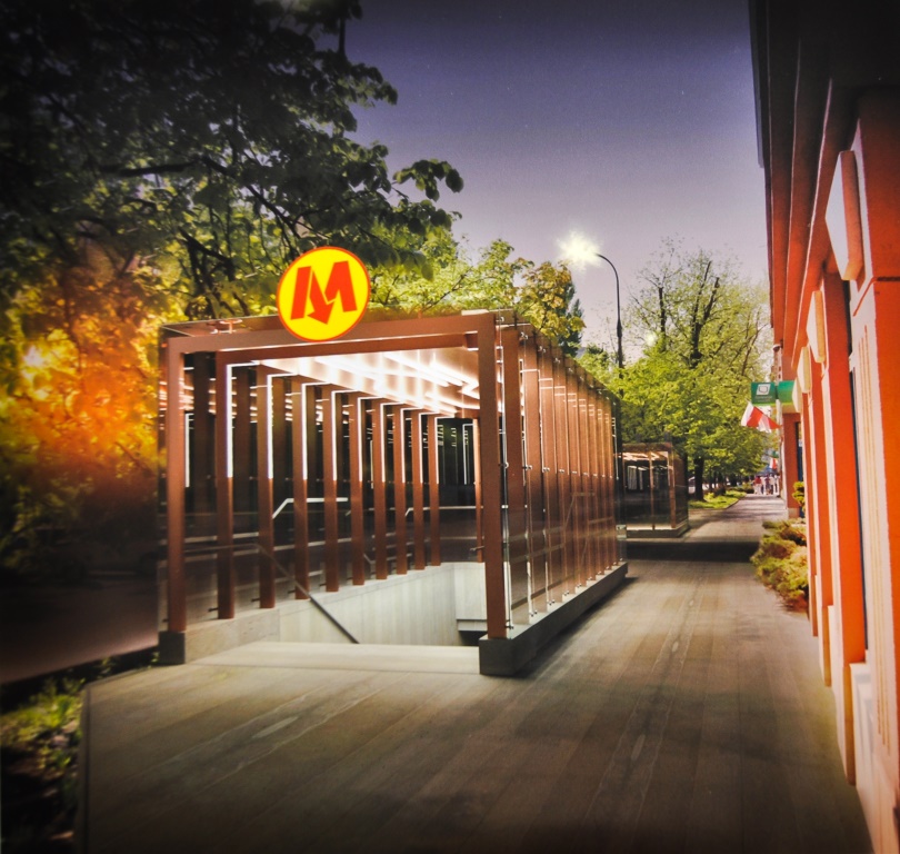 Wejście do stacji metra Płocka. Fot. UM Warszawa