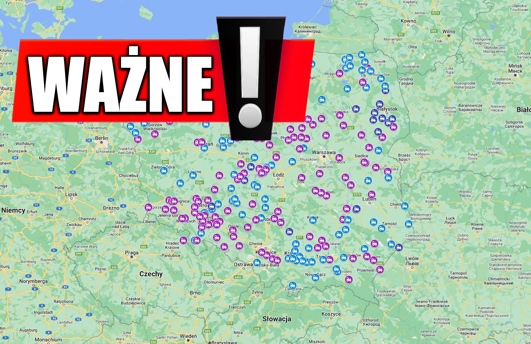 Ogromny protest rolników w całej Polsce. Paraliż na drogach już od 10 ...