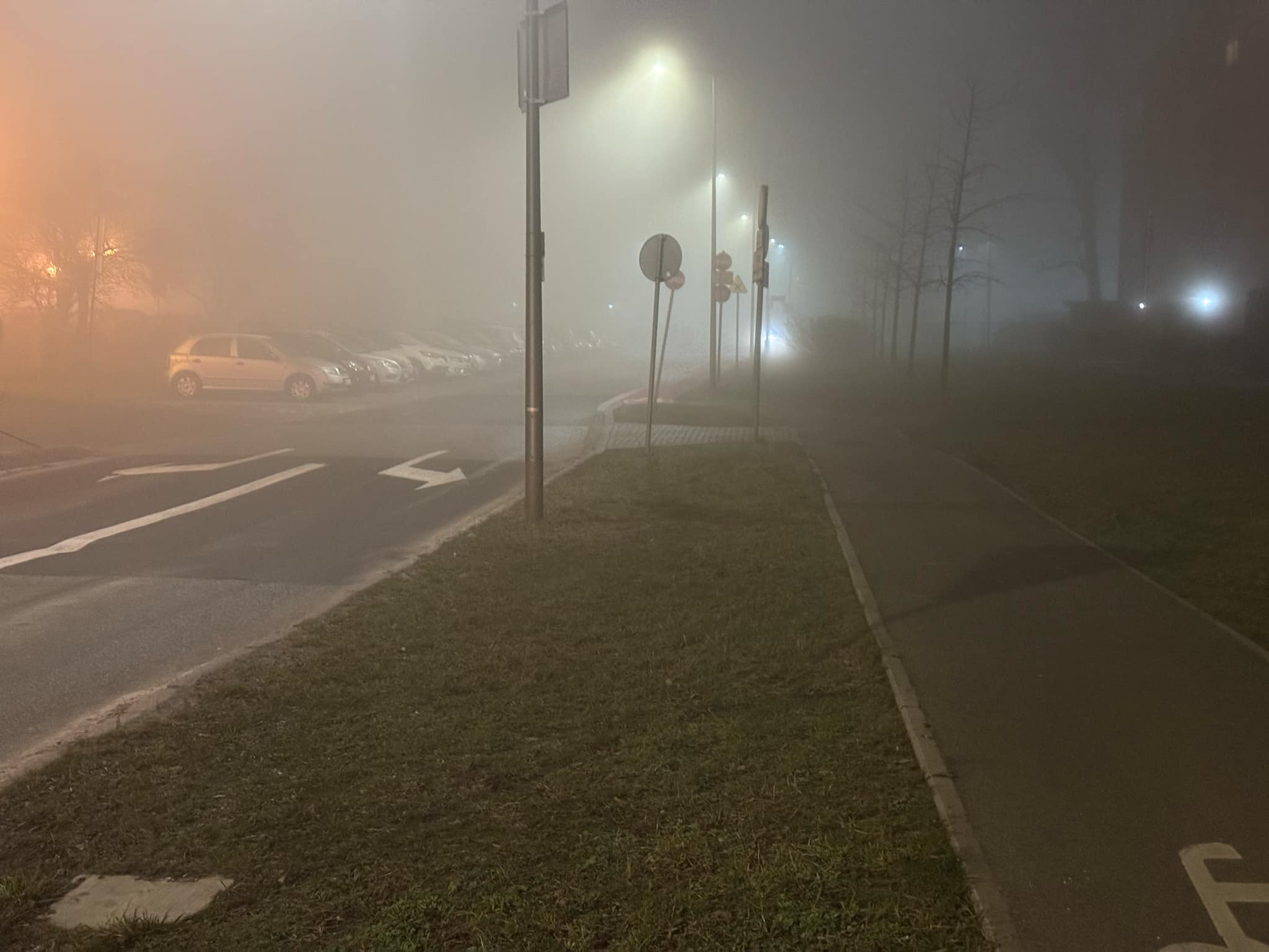 mgła na jezdni