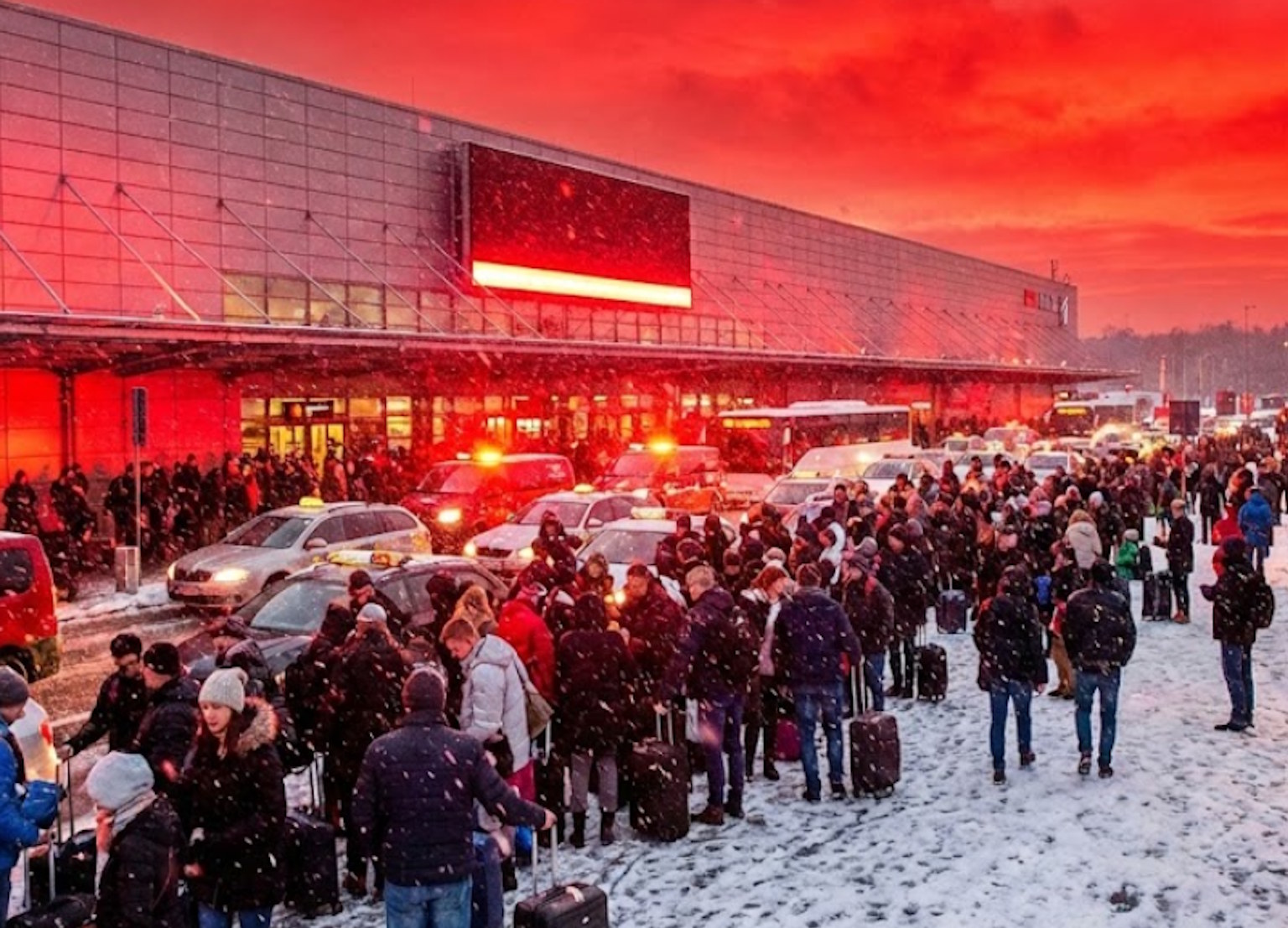 Armagedon na pasie startowym tuż przed Sylwestrem. Samoloty krążą nad Mazowszem, a potem uciekają do innych miast. Pasażerowie są wściekli