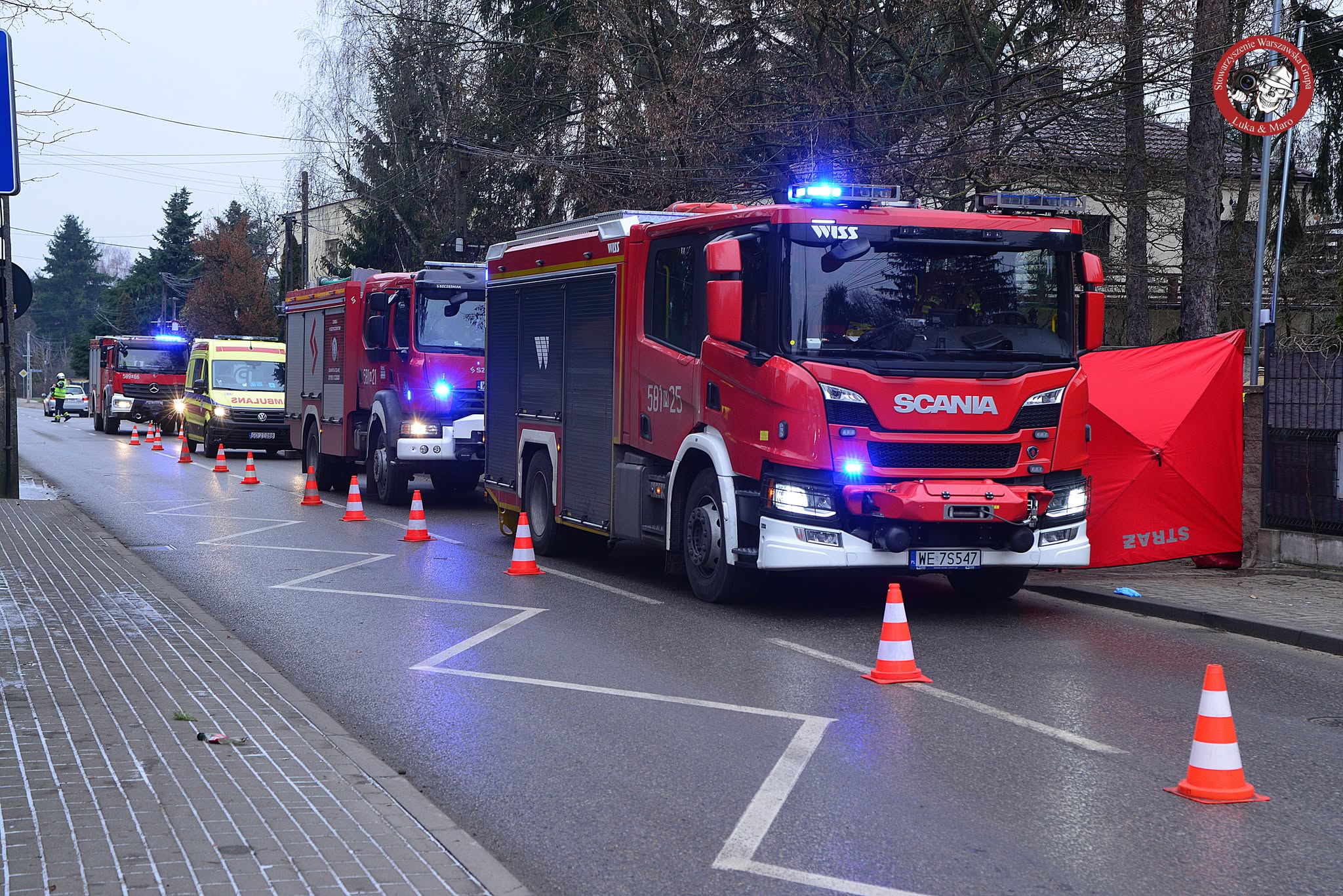 Tragiczny pożar domu w Pruszkowie. Nie żyje jedna osoba
