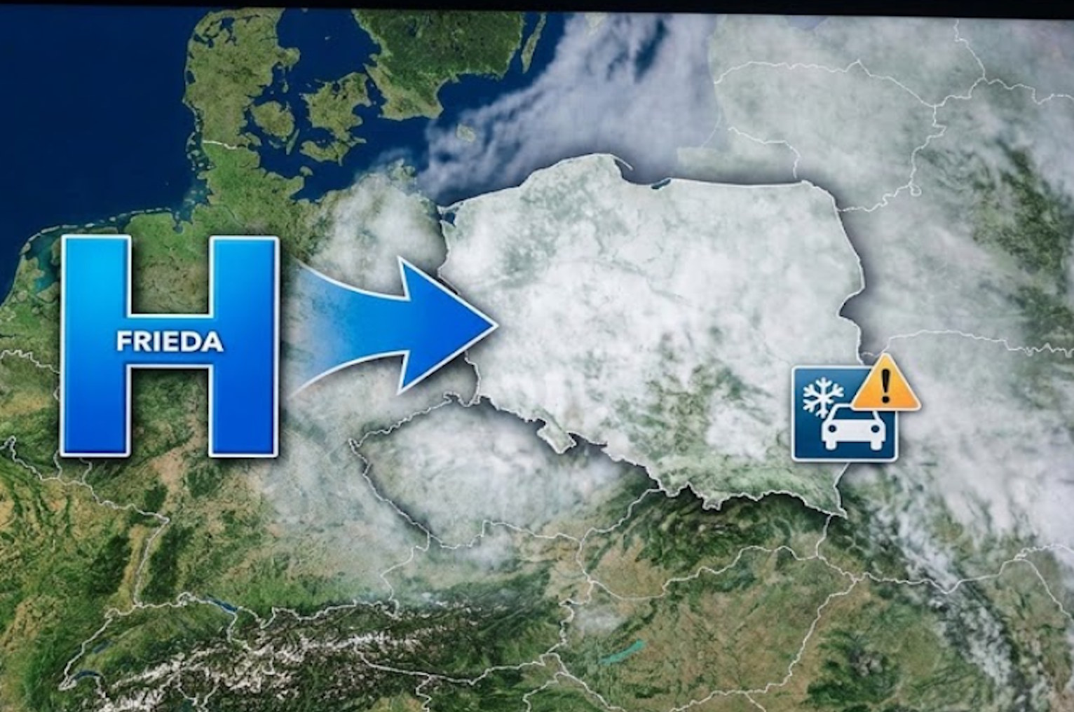 Antycyklon Frieda coraz bliżej Polski. Polacy powinni zachować szczególną ostrożność