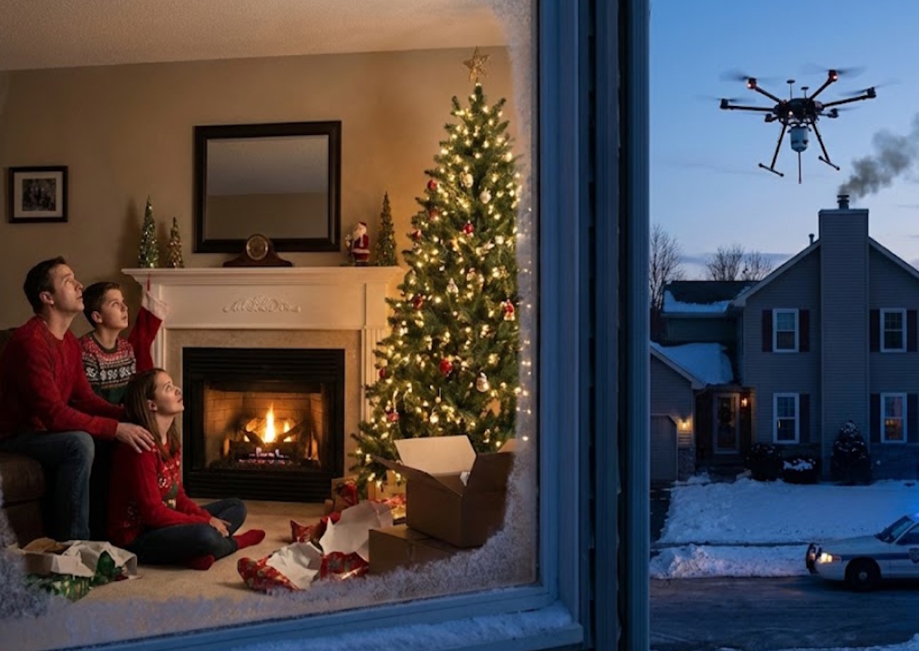 Chciałeś nastroju przy kominku w Święta? Dron pobierze próbkę. Grozi 5000 zł mandatu