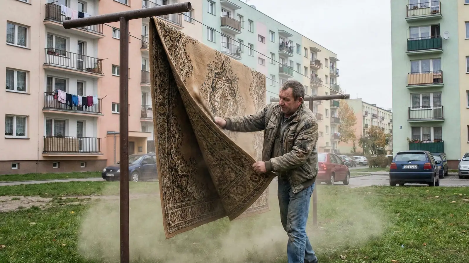 Surowy zakaz. Nie wolno trzepać dywanów. Spółdzielnie przypominają o zapomnianym zakazie w regulaminach