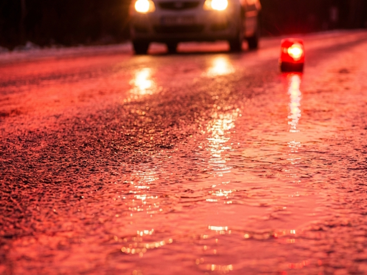 Szklanka na drogach oraz ryzyko podtopień. Zobacz gdzie sytuacja jest najtrudniejsza.