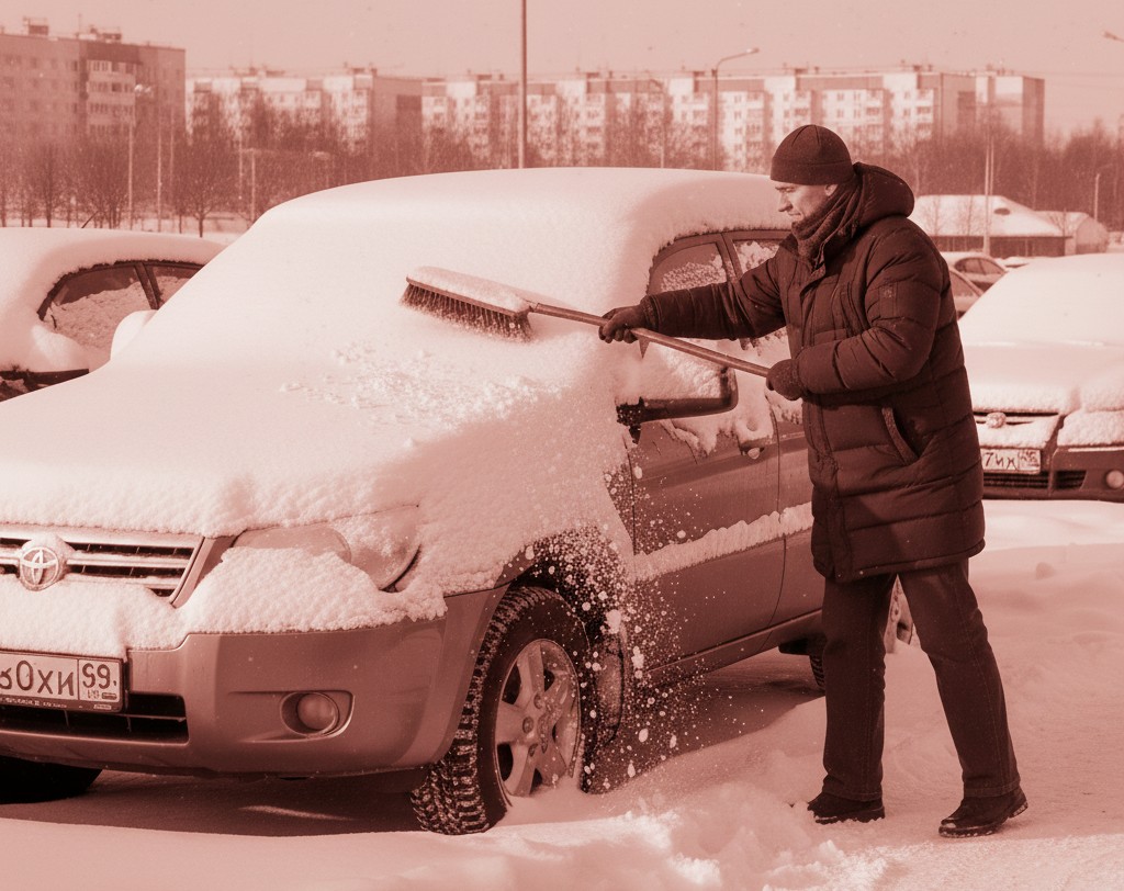 Zimą łatwo o mandat. Ten błąd przy odśnieżaniu auta może kosztować tysiące złotych
