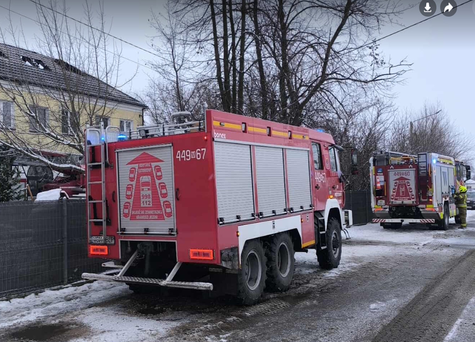 Chwile grozy w ośrodku Monar. Pożar dachu budynku, ewakuowano wszystkich mieszkańców