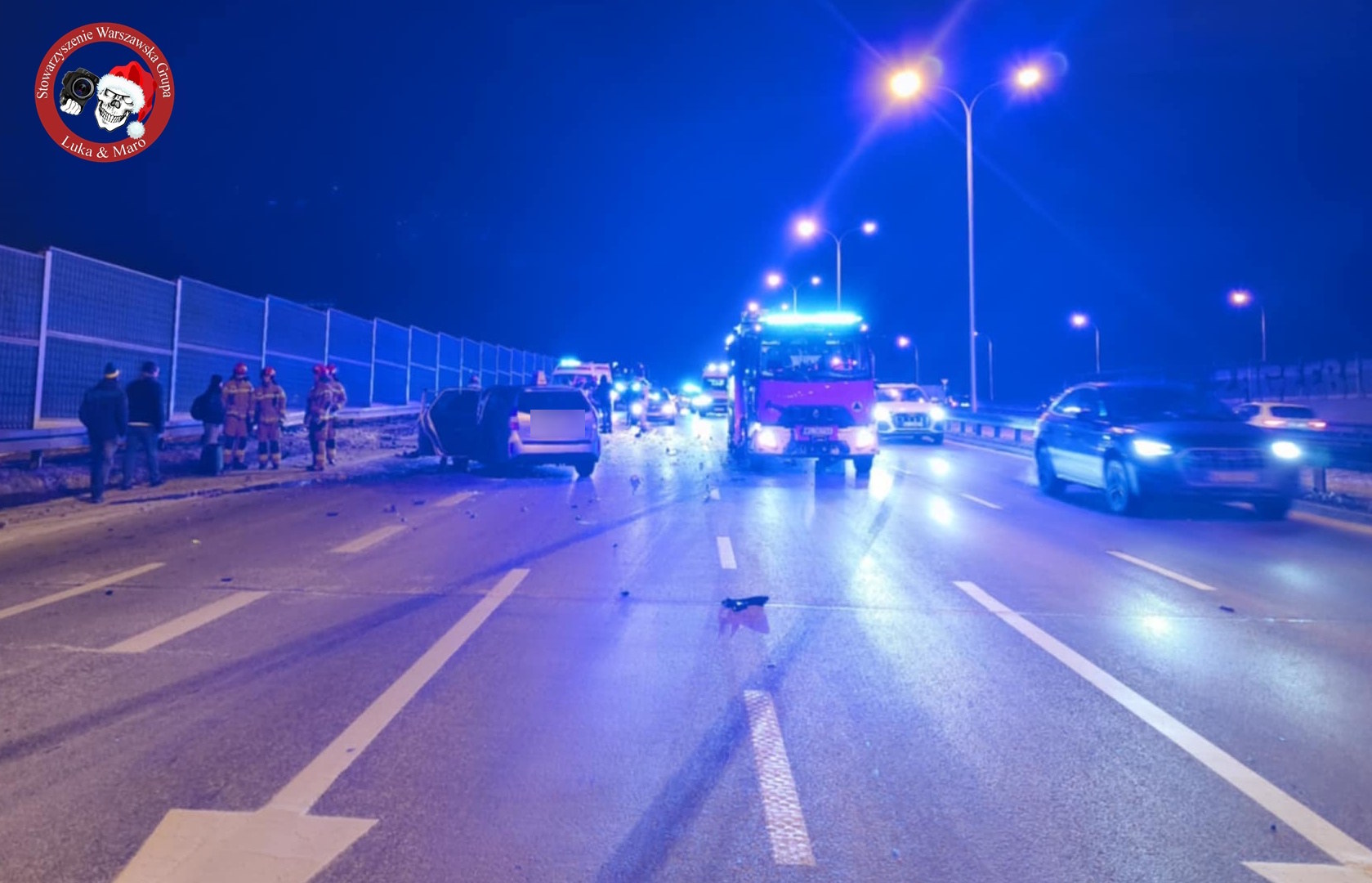 Paraliż obwodnicy Warszawy. Karambol na S2, trzy pasy zablokowane