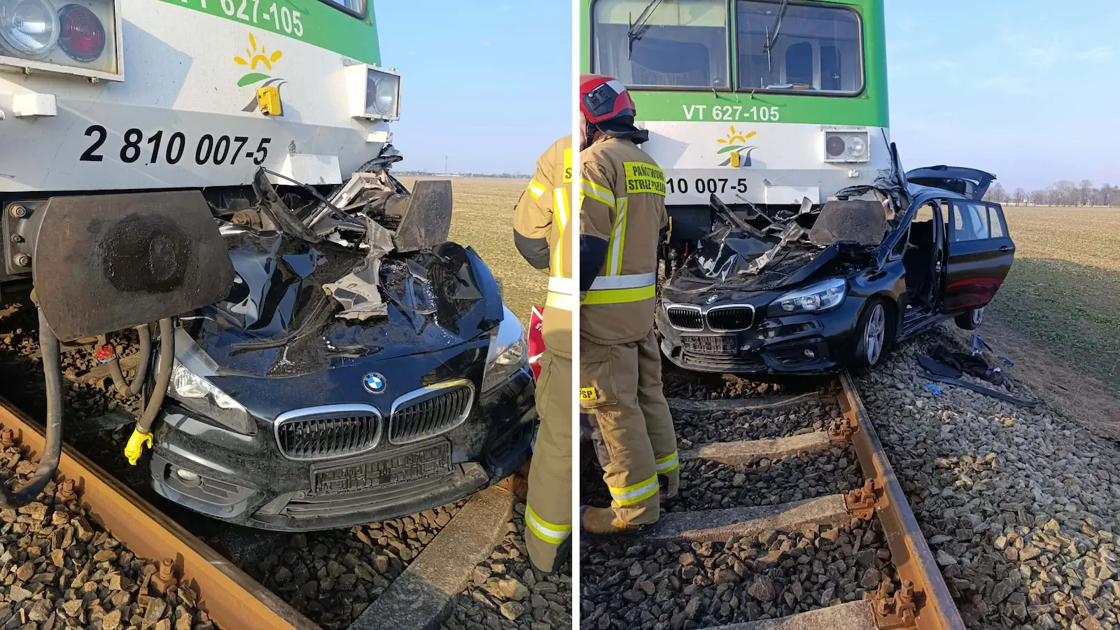 Tragiczny wypadek na przejeździe kolejowym. Nie żyje pasażerka auta, droga zablokowana