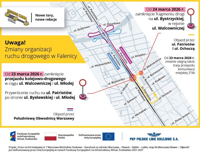 Komunikacyjny chaos w Wawrze! Zamykają najważniejszy przejazd i ulice. Kierowcy i pasażerowie odczują zmiany