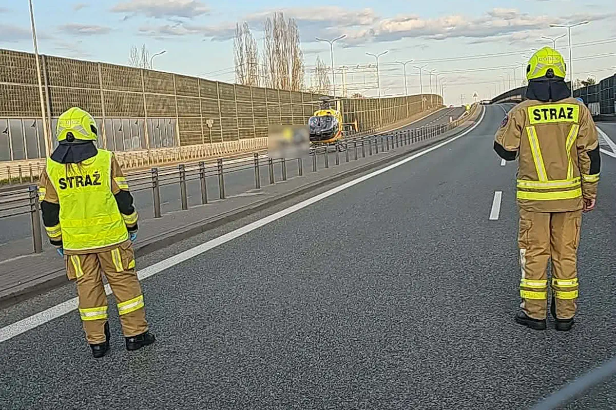 Zdjęcia z wypadku pod Warszawą. Fot. Tomasz