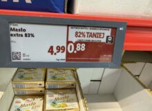 Masło w promocji na półce w Lidlu Fot. Warszawa w Pigułce