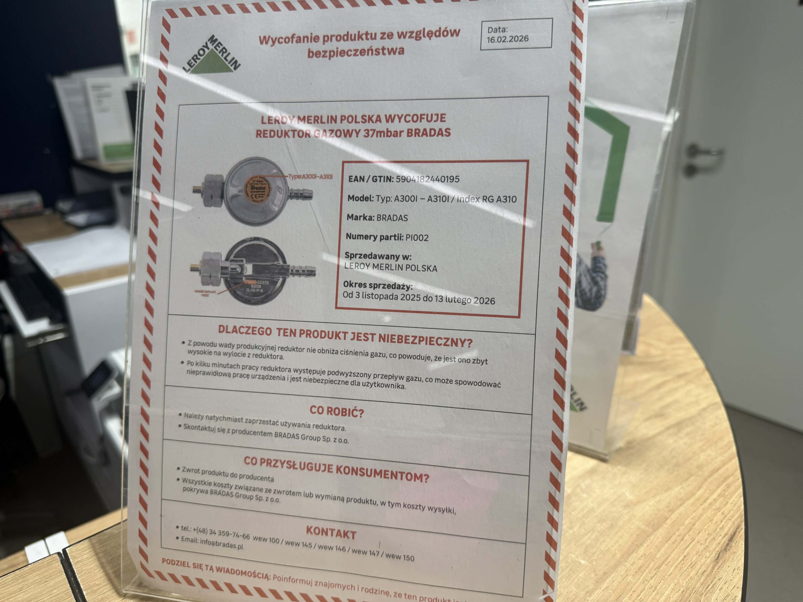 Uwaga. Leroy Merlin wydaje komunikat: „Niebezpieczny produkt”