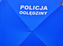 Policyjny parawan rozstawiony na miejscach wypadków. Zdjęcie poglądowe. Fot. Warszawska Grupa Luka&Maro.