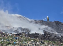 Pożar PSZOK w Radomiu fot. Wojewódzki Inspektorat Ochrony Środowiska w Warszawie