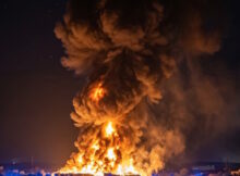 Pożar Hali Bramki Mazowsze Fot. Pani Sylwia