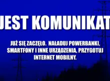 Komunikat o wyłączeniach prądu w Warszawie.