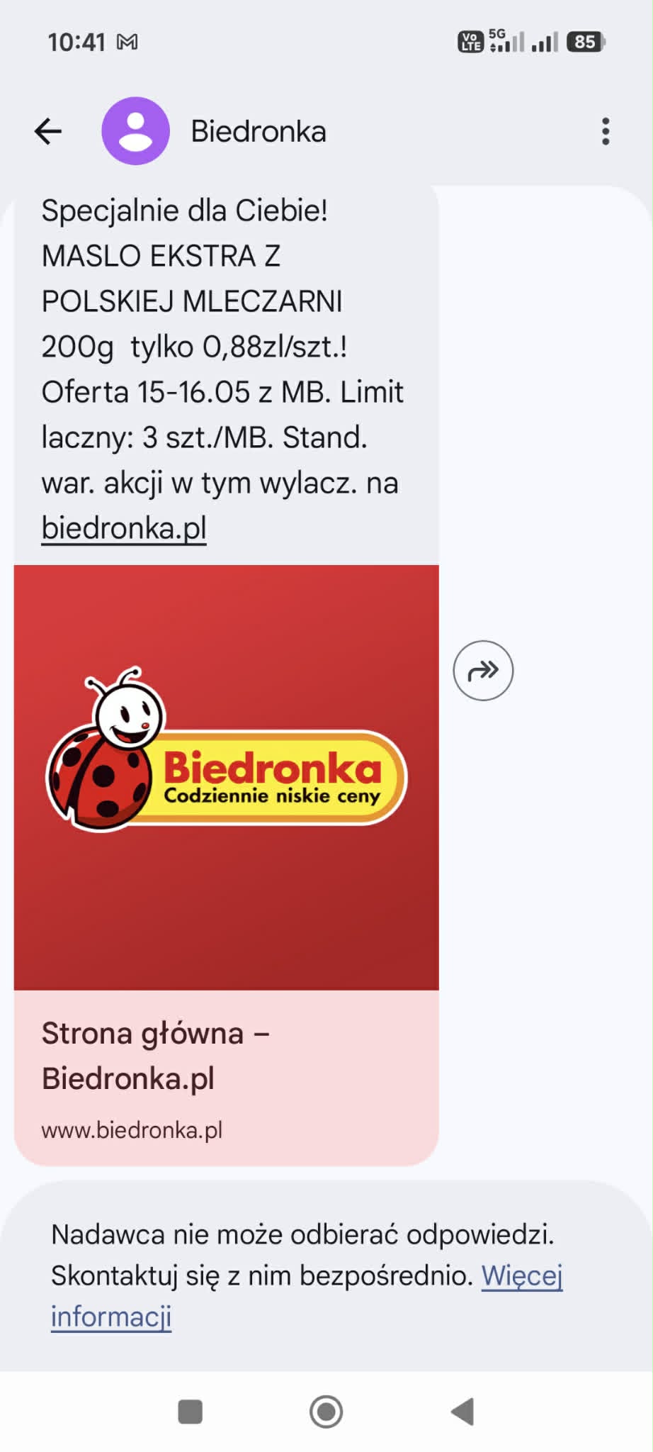 Biedronka wysyła smsy do klientów. Ludzie szturmem ruszą do sklepów
