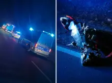 Groźny wypadek pod Białobrzegami w powiecie płockim. Fot. Policja Płock.