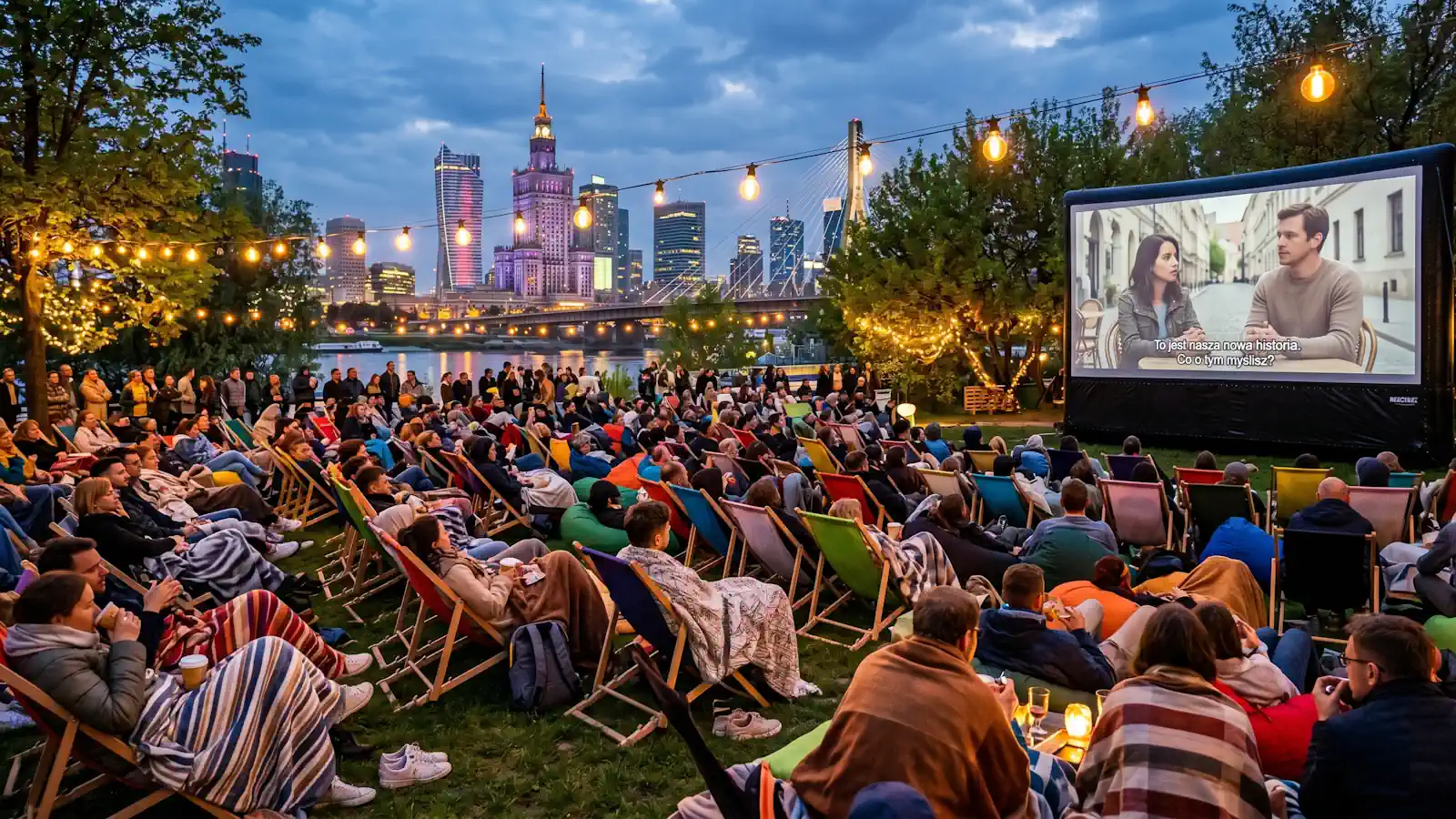 Warszawa zamienia się w jedno wielkie kino. Setki darmowych seansów pod chmurką od maja do września – mapa wszystkich miejsc