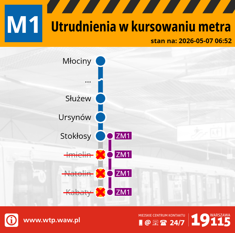 Utrudnienia w metrze. Fot. ZTM.