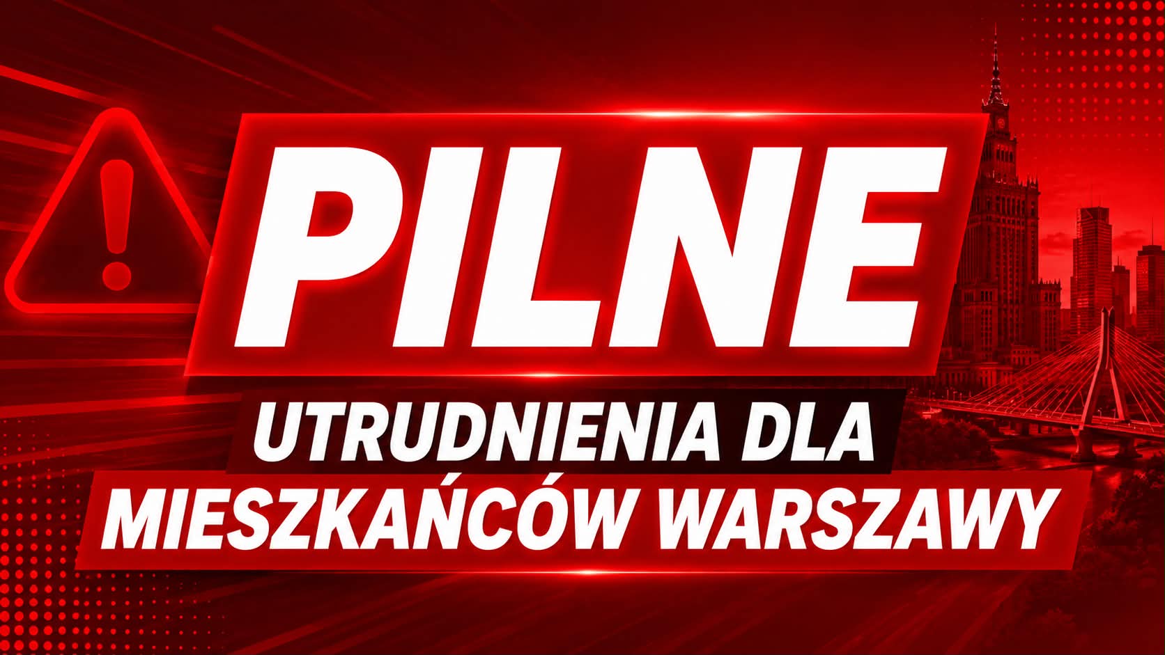 Pilny komunikat dla mieszkańców Warszawy: Wisłostrada zamknięta, tramwaje na objazdach