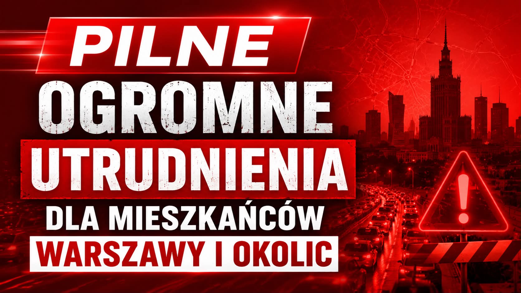 Pilny komunikat dla mieszkańców Warszawy i Mazowsza. Utrudnienia na 6 liniach dojazdowych