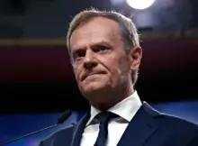 Donald Tusk na konferencji prasowej w Brukseli. | Fot. Alexandros Michailidis / Shutterstock.