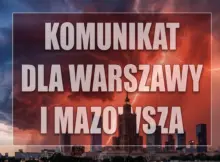 Ostrzeżenie dla Warszawy i Mazowsza. Fot. Warszawa w Pigułce / Grafika generowana przy pomocy AI.