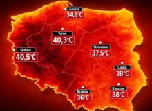 Meteorologiczna mapa Polski 28.06.2026. | Fot. Warszawa w Pigułce.