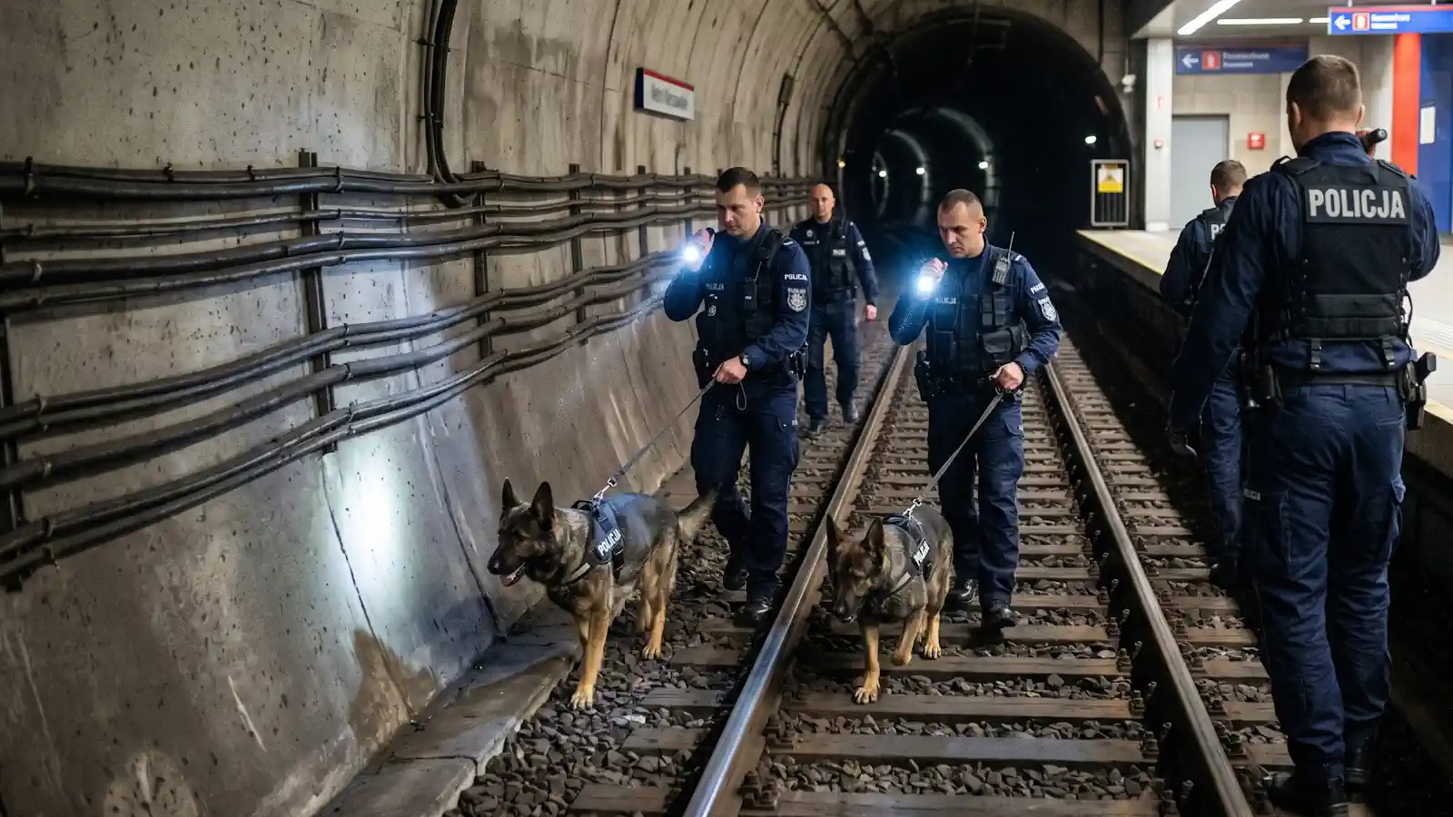 Wiadomo, kto wtargnął do metra. Po przesłuchaniu pilnie zamknięto 10 stacji, weszli policjanci z psami
