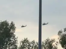 Przelot śmigłowców nad Warszawą. | Fot. Warszawa w Pigułce.