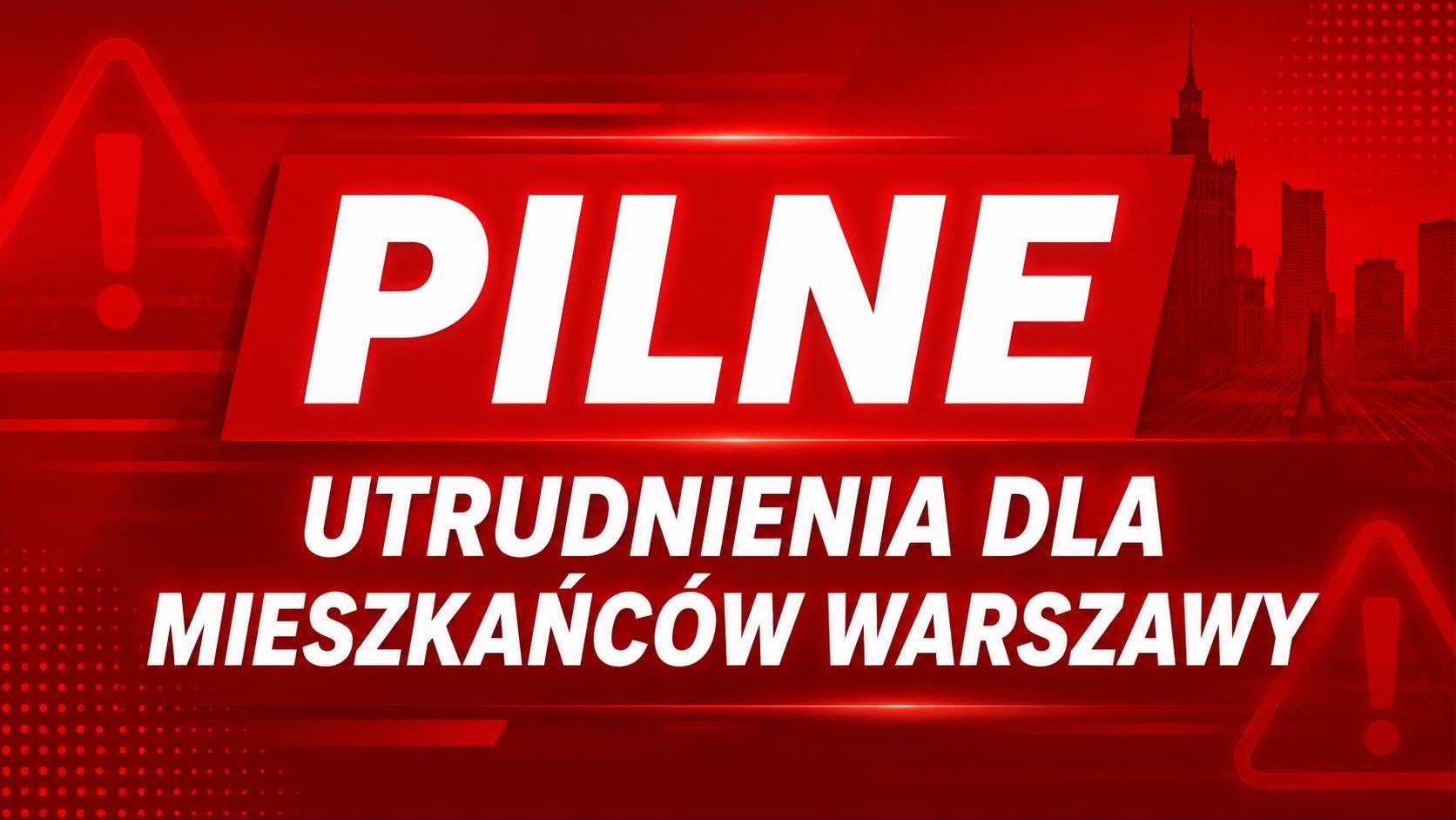 Ważny komunikat dla mieszkańców Warszawy. Zacznie się w poniedziałek. Poważne utrudnienia dla mieszkańców kilku dzielnic